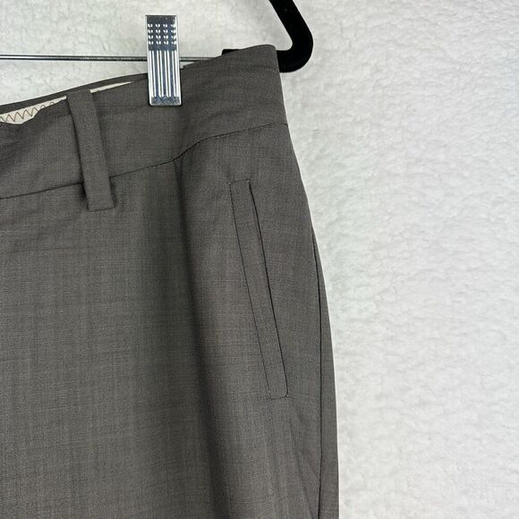 Banana Republic Martin Fit Pants Size 10P Wool Silk Cuffed Neutral Office Career - Picture 4 of 10